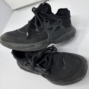 Nike Presto Shoes Youth Size 1Y Triple Black 844766-003 Running Sneakers Kids